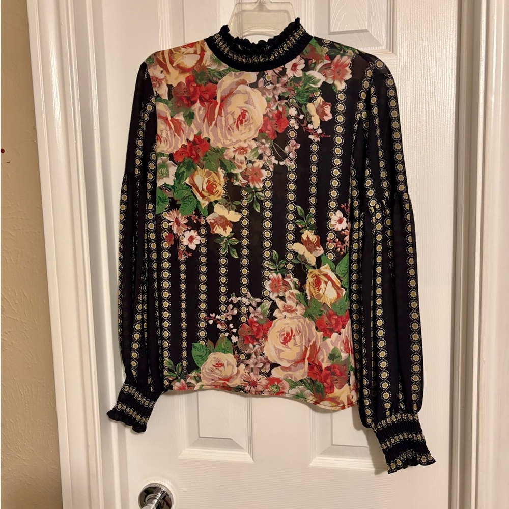 Jealous Tomato Black Floral Blouse